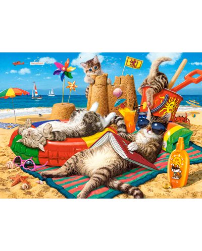 Пъзел Castorland от 300 части - Котки на плажа - 2